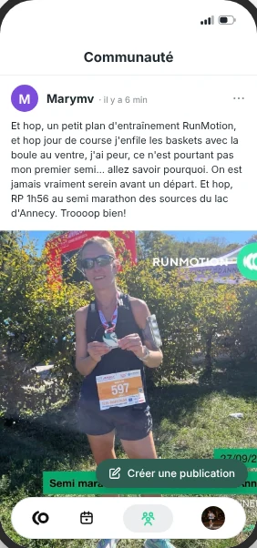 Communauté dans l'application RunMotion Coach