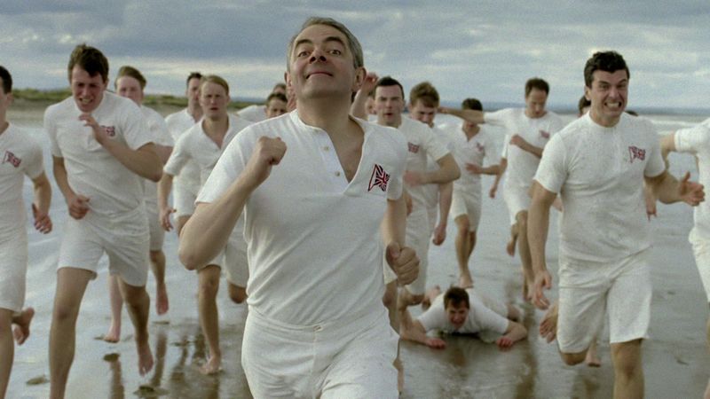 Films sur la course à pied : Parodie de la scène des Chariots de Feu par Mr Bean pour les JO de Londres