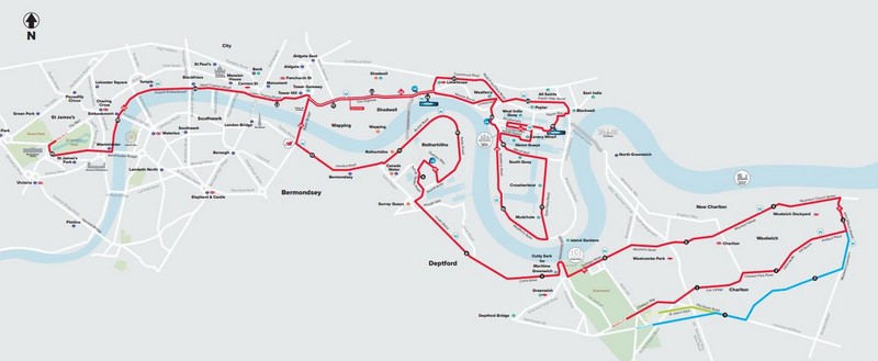 Parcours Marathon de Londres