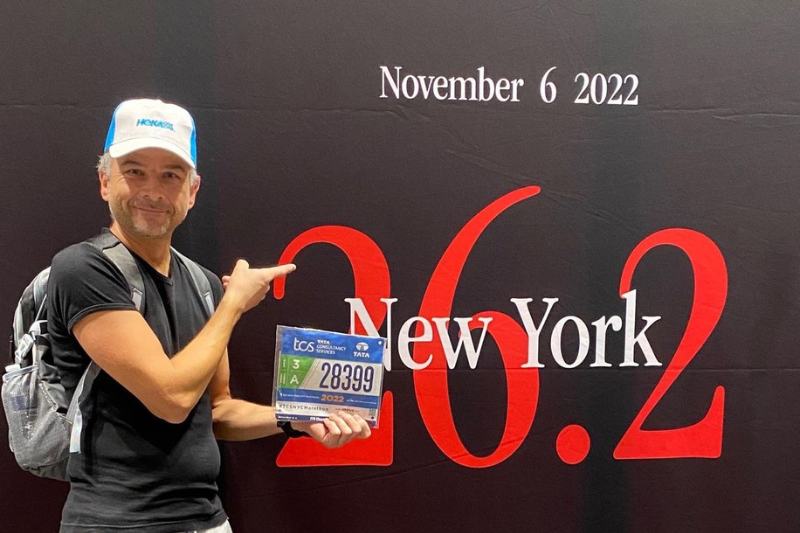 Christian finisher du Marathon de New-York 2022