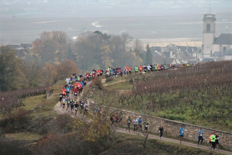 Coureurs du Semi-Marathon de la Vente des vins de Beaune en Bourgogne