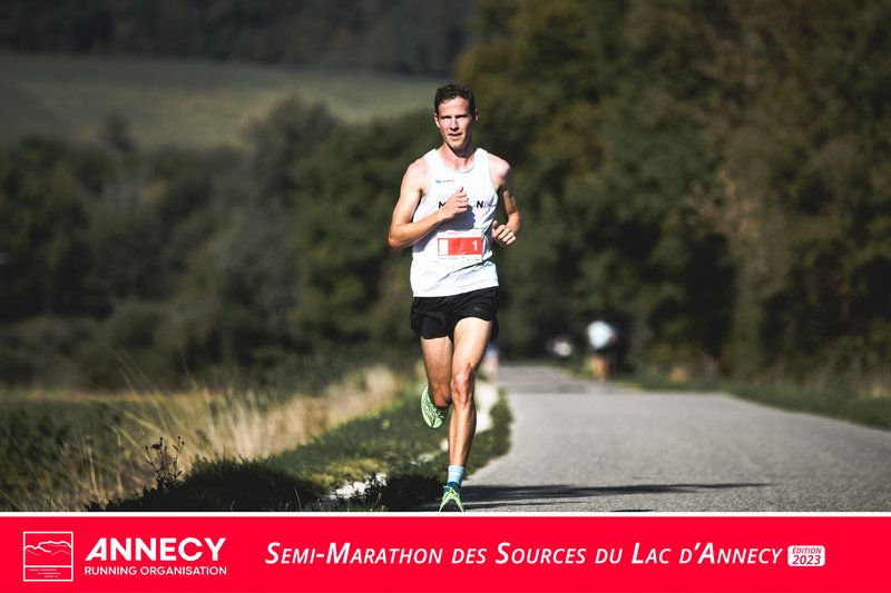 Guillaume Adam, vainqueur du Semi-Marathon des Sources du Lac d'Annecy