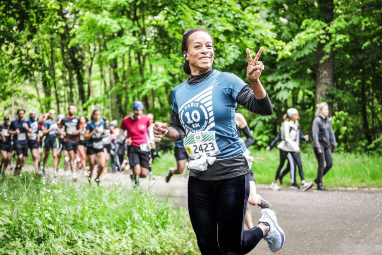 Beatrix pendant les 10km du Bois de Boulogne