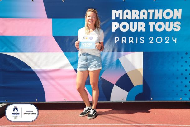 Megane avec son dossard sur le 10km du Marathon pour Tous