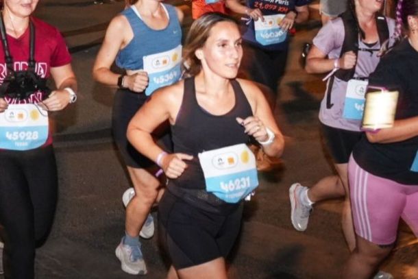 Stéphanie pendant le 10km du Marathon pour Tous