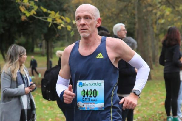 Arnaud sur le Marathon de La Rochelle