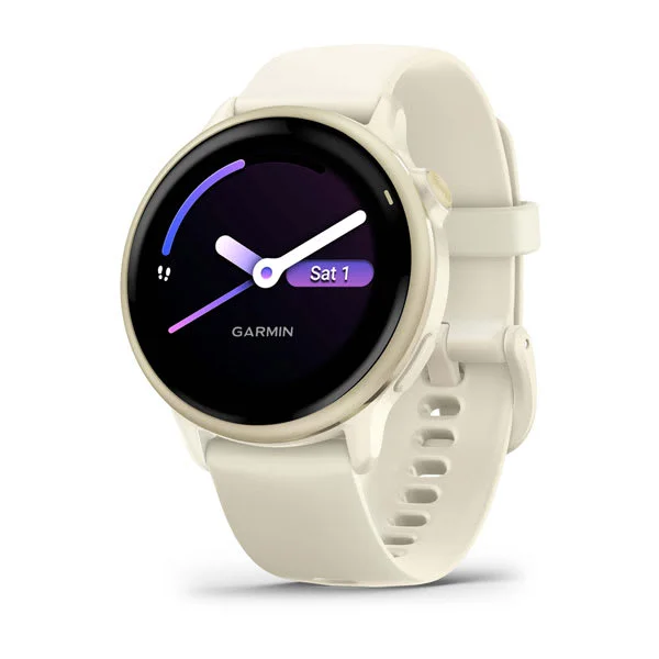 Garmin Vivoactive 6 GPS smartwatch in cream